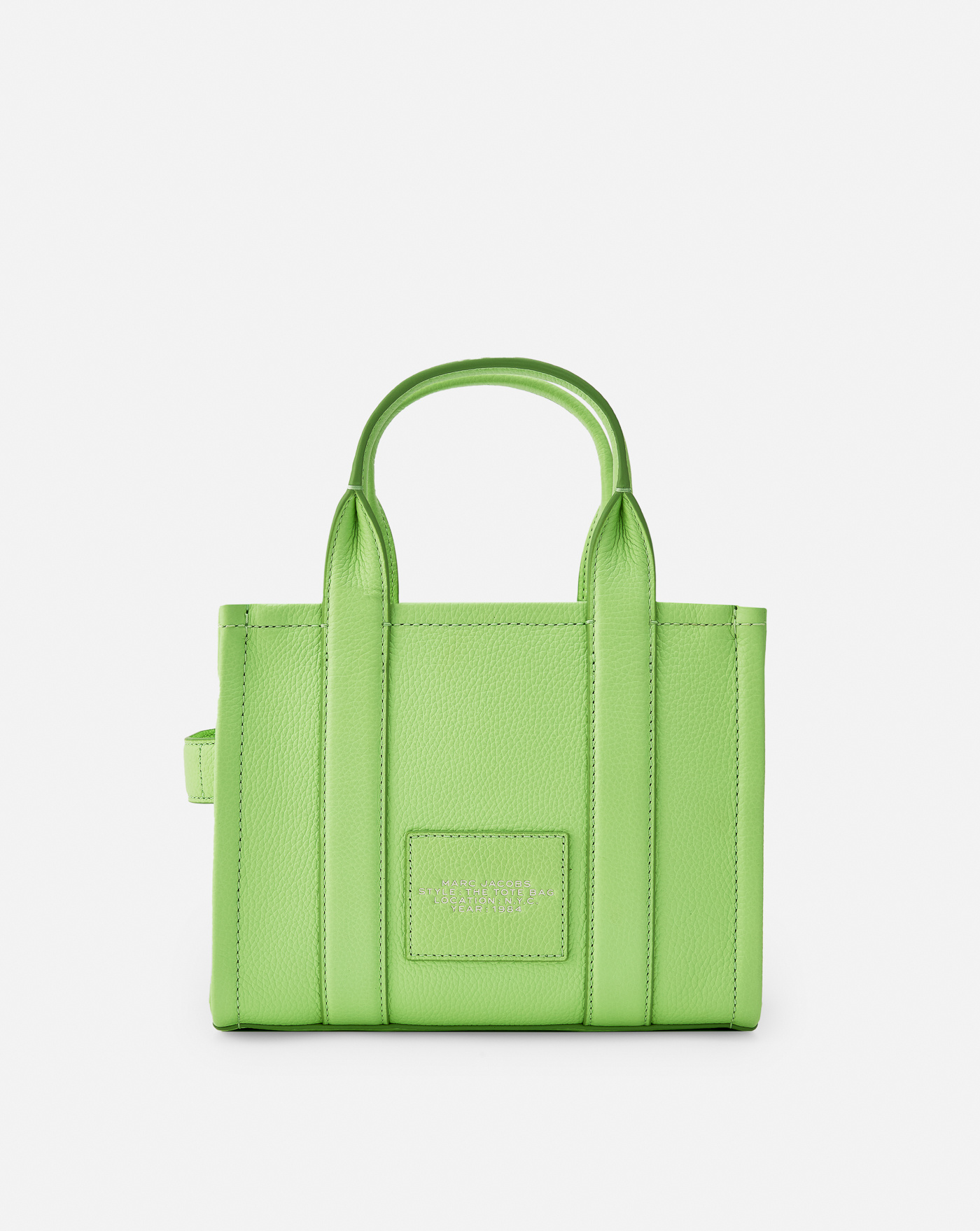 Marc Jacobs Compact Leather Tote With Removable Shoulder Strap In Green
