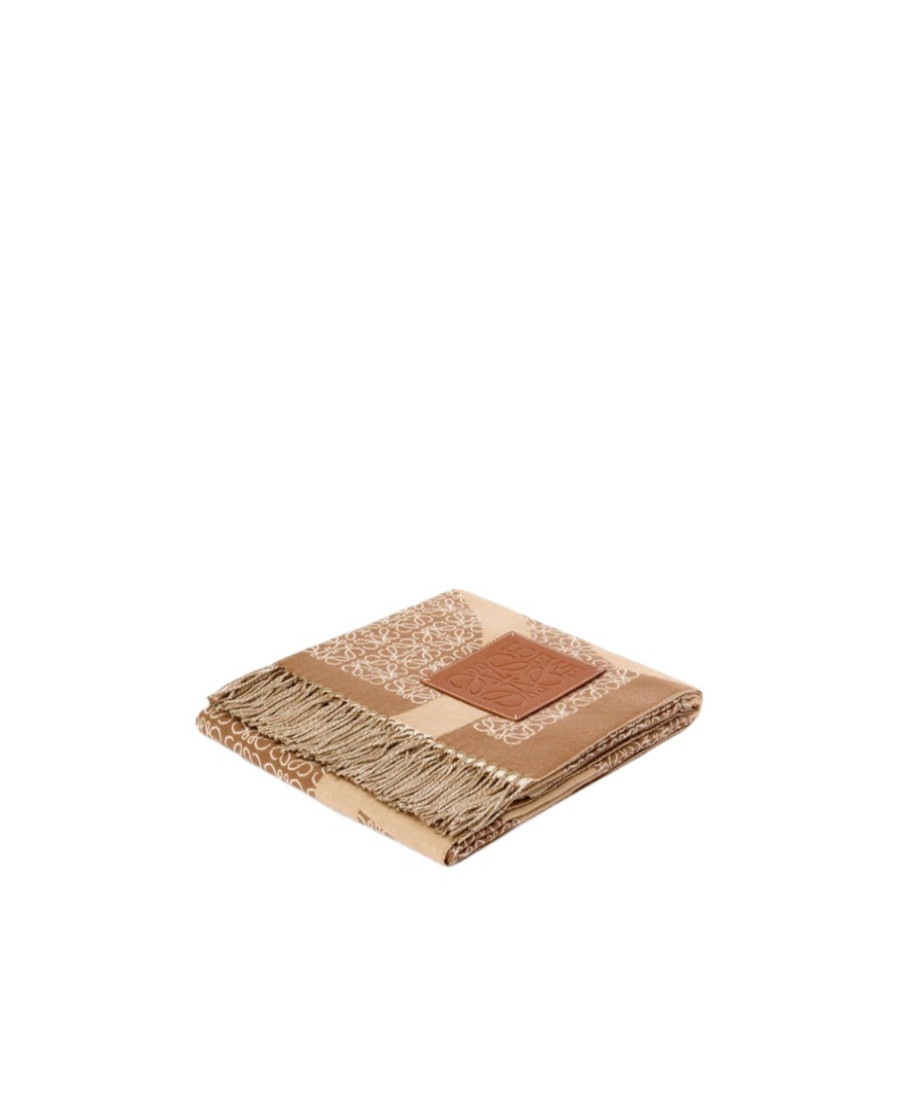 Loewe Fringed Blanket In Nude