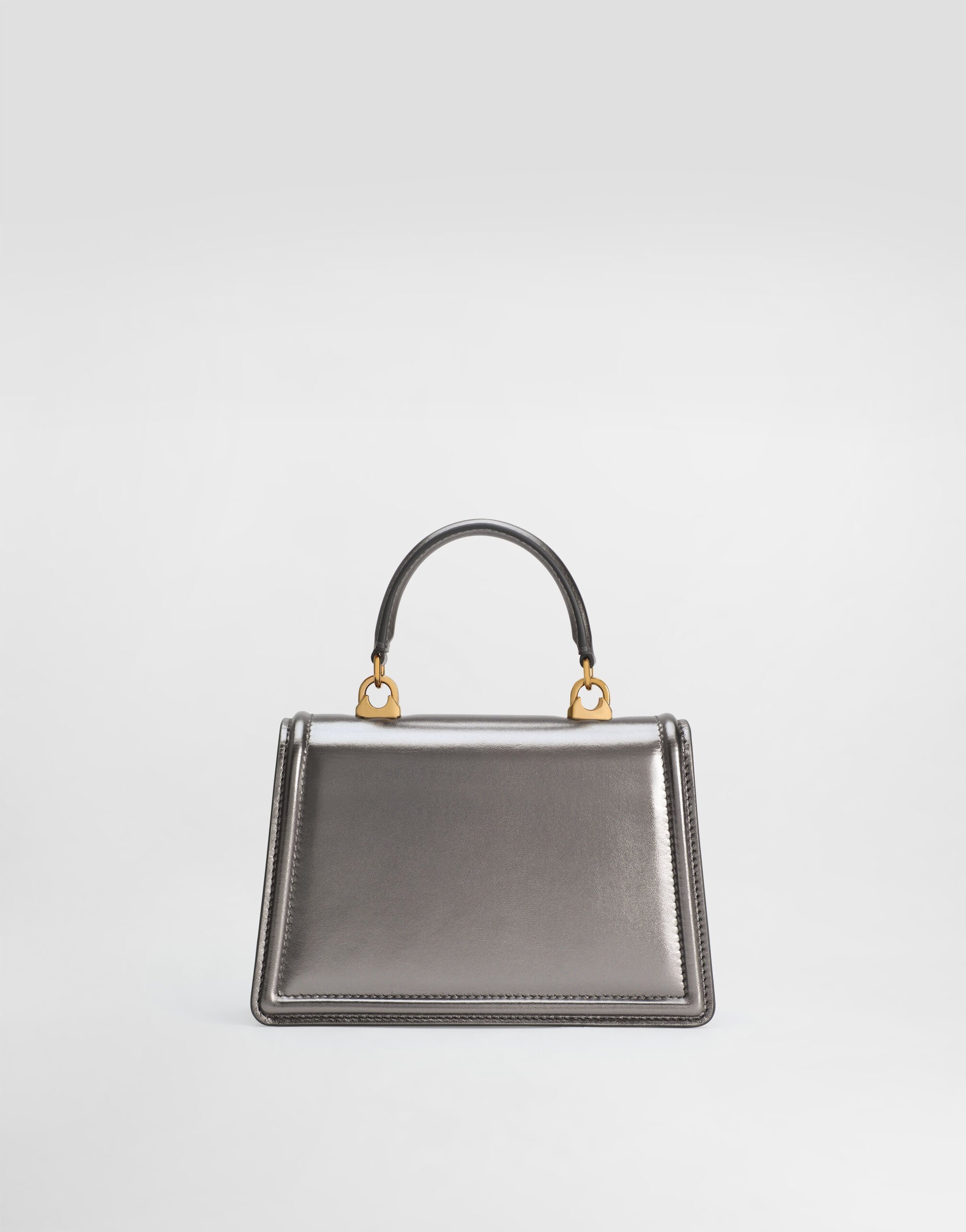 Dolce & Gabbana Devotion Metallic Cross Body Tote In Gray