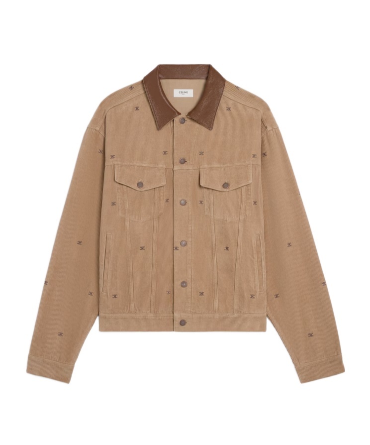 Celine Trucker Jacket In Brown