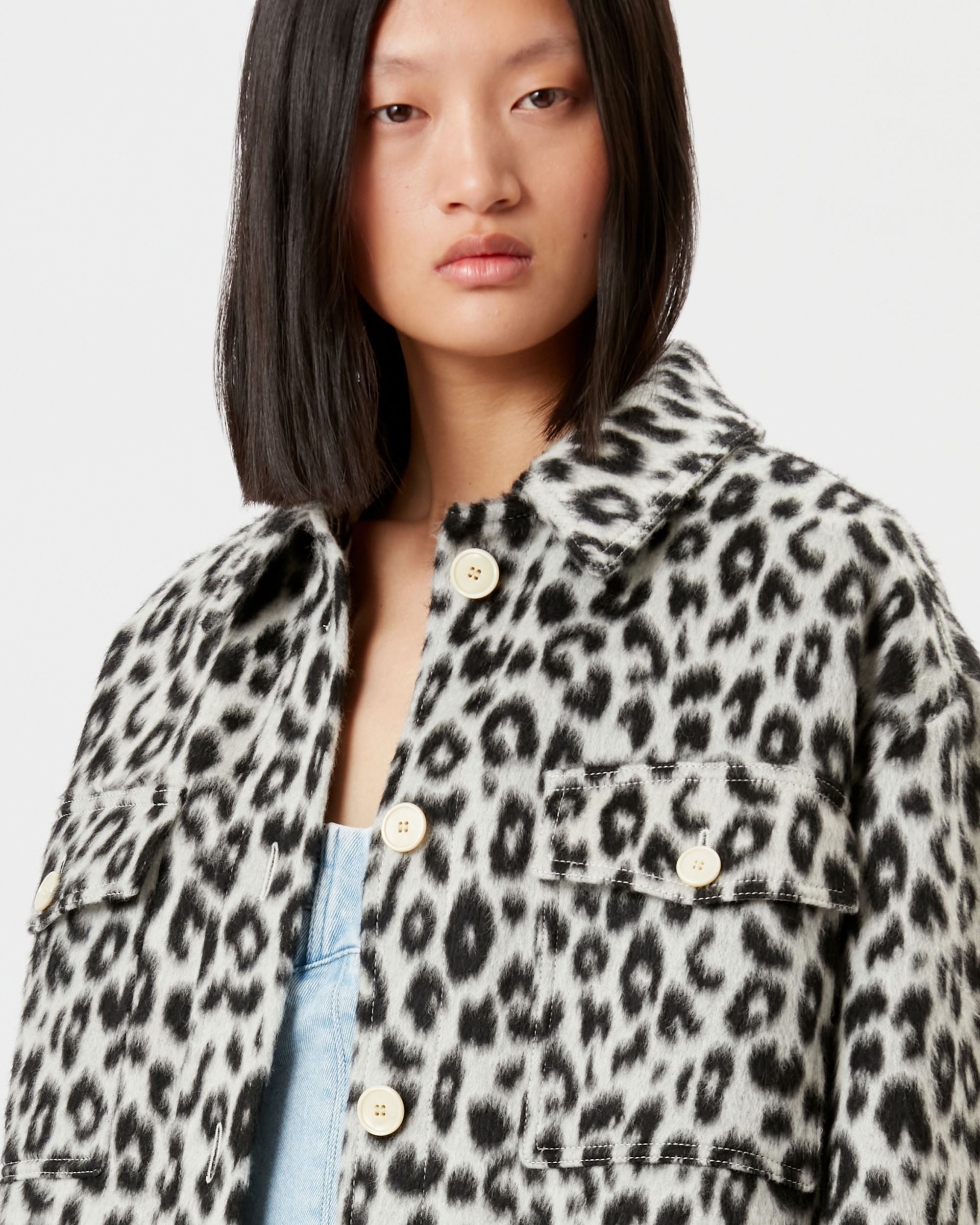 Isabel Marant Woman Jacket White Size 8 Virgin Wool In Black