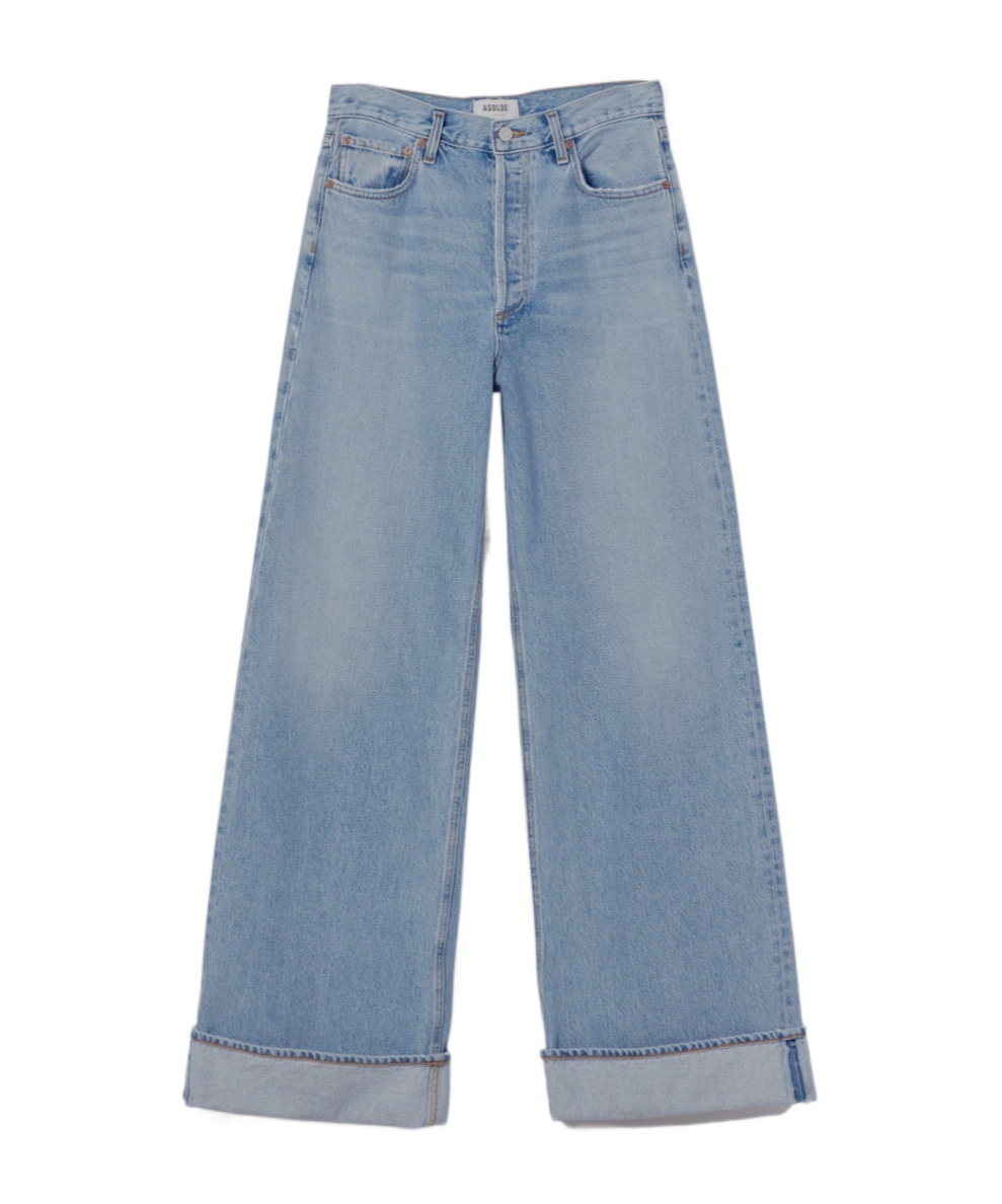 Agolde Dame Wide Leg Jeans In Blue
