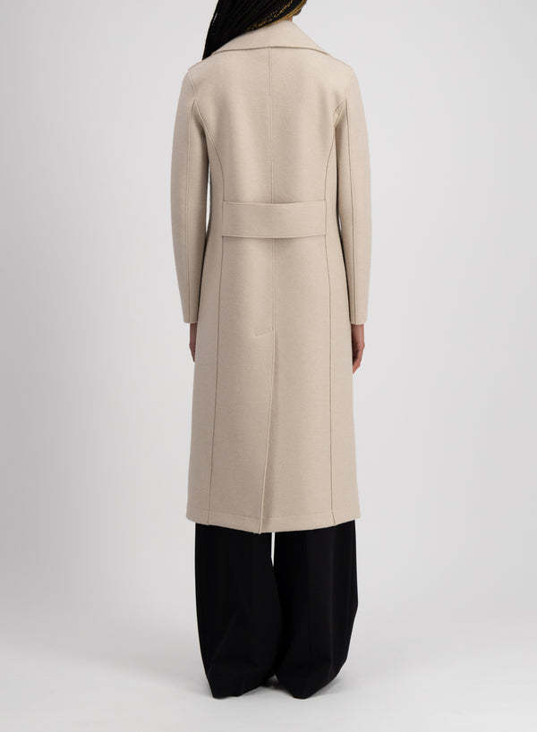 Harris Wharf London Women Double-breasted Military Coat With Back Vent In Nude