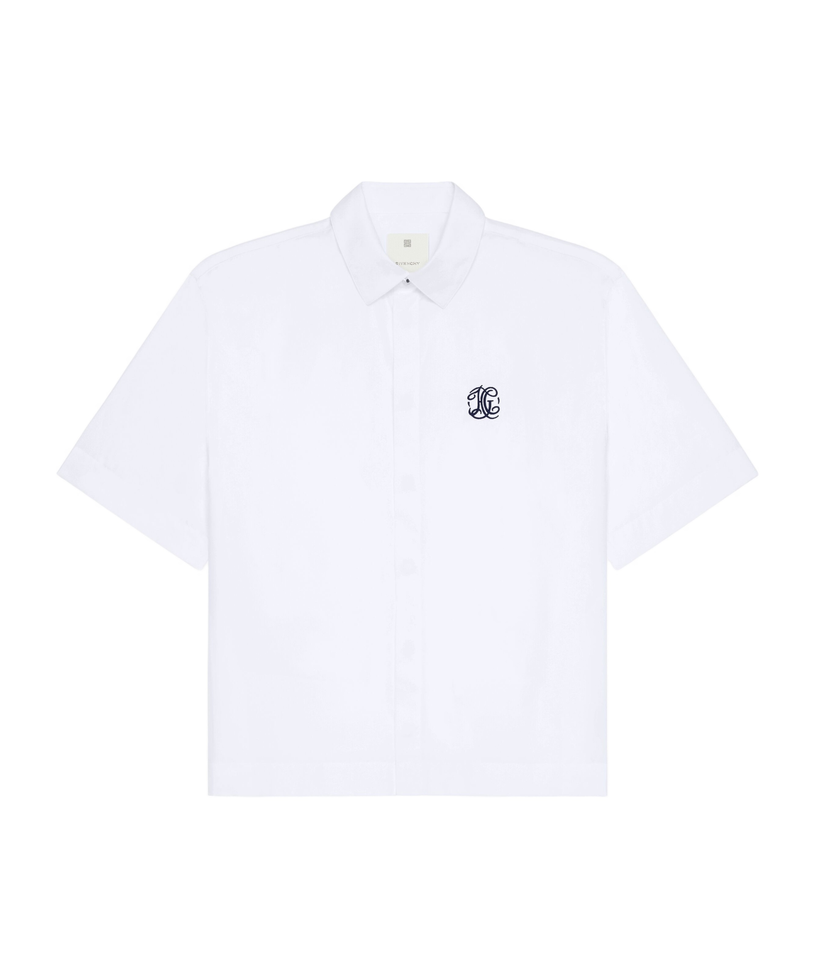 GIVENCHY BOXY FIT SHIRT IN POPLIN WITH HG EMBROIDERY