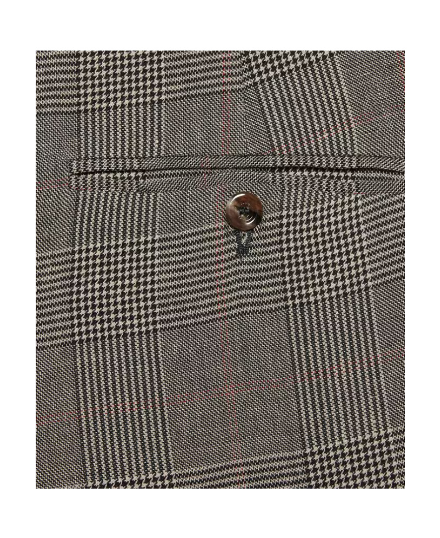 Gucci Prince Of Walles Check Flared Trousers In Gray