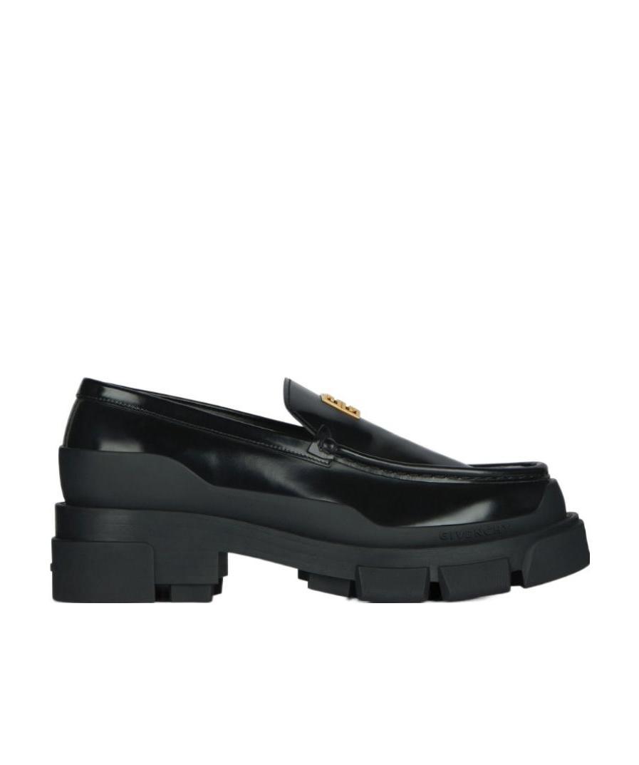 Givenchy 4g Logo Leather Loafers In Black