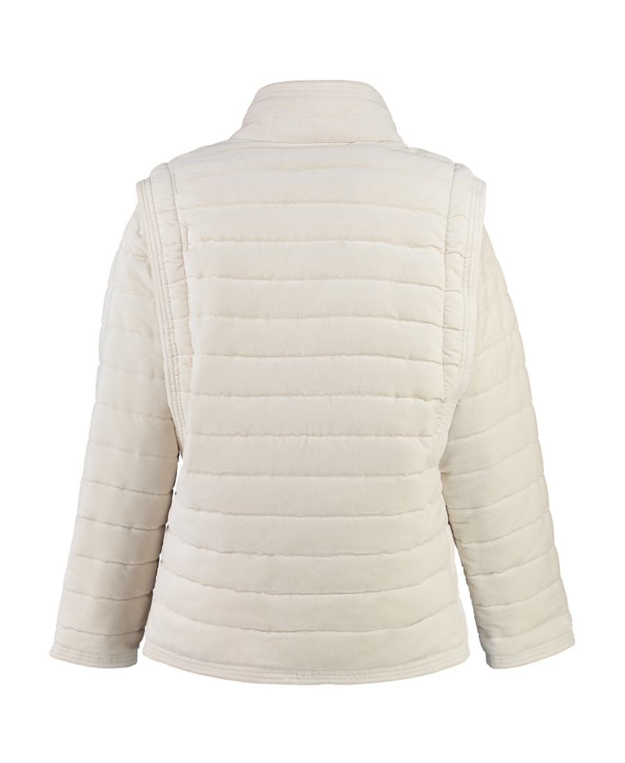 Isabel Marant Étoile Ecru Padded Jacket With Removable Sleeves For Women In White