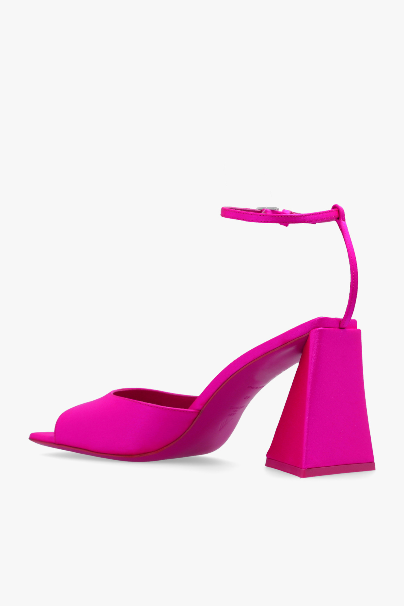 Attico Fuchsia Piper Satin Heel Sandals In Pink
