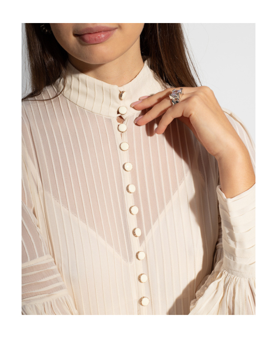 BOTTEGA VENETA CRYSTAL CURB CHAIN RING