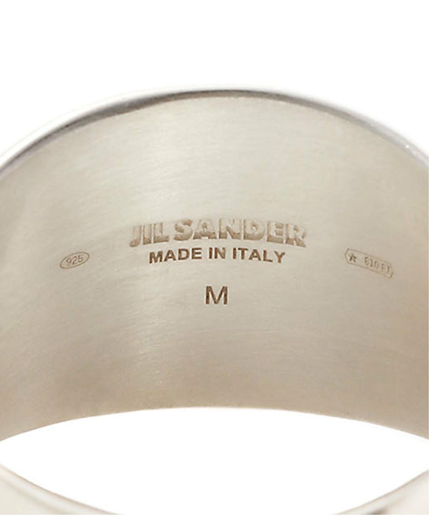Jil Sander Logo Ring In White