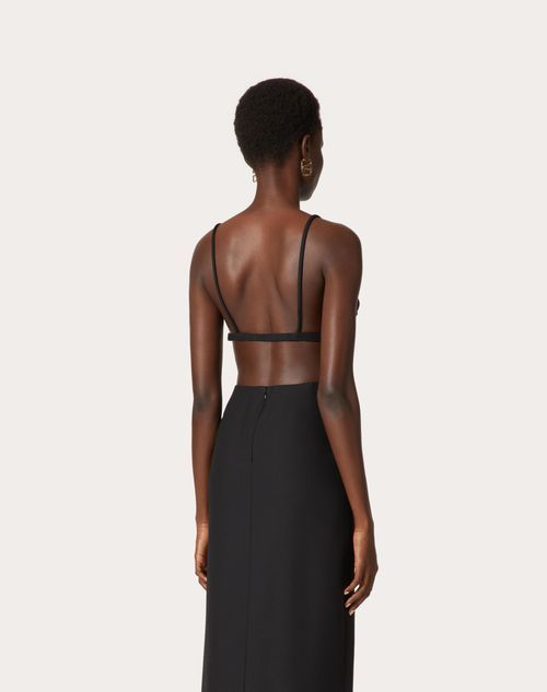 Valentino Bralette Aus Crepe Couture Frau Schwarz 40 In Black