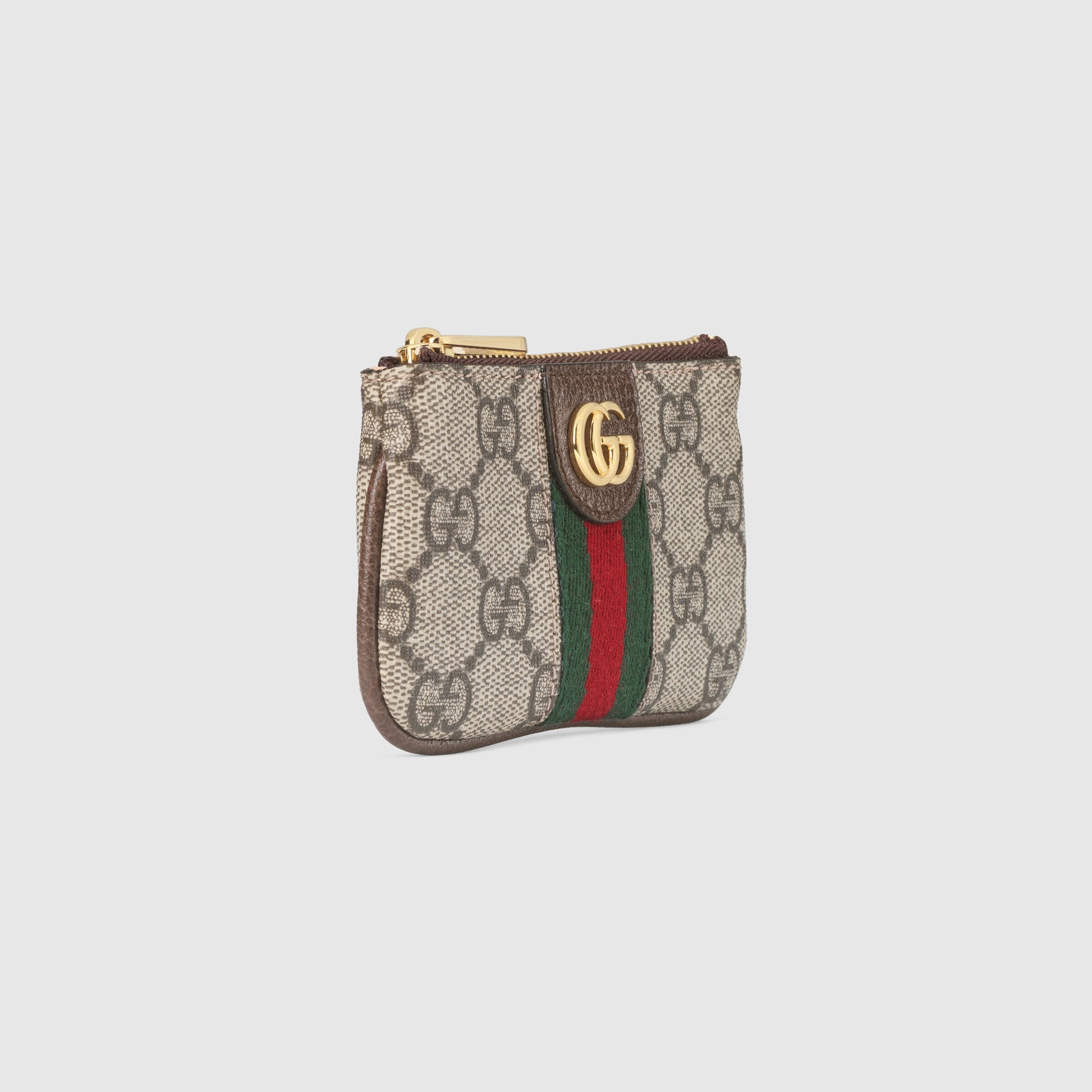 Gucci Gg-canvas Logo-plaque Purse In Brown