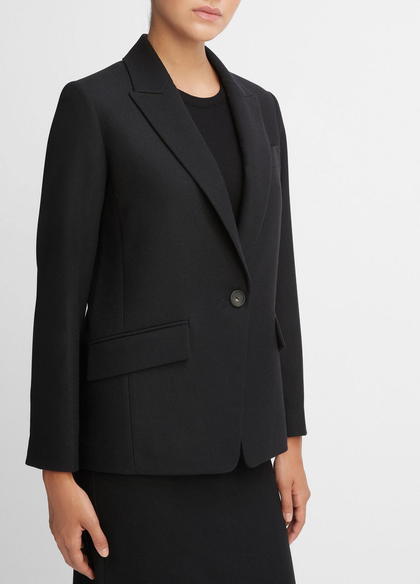 VINCE PEAK-LAPELS SINGLE-BREASTED BLAZER