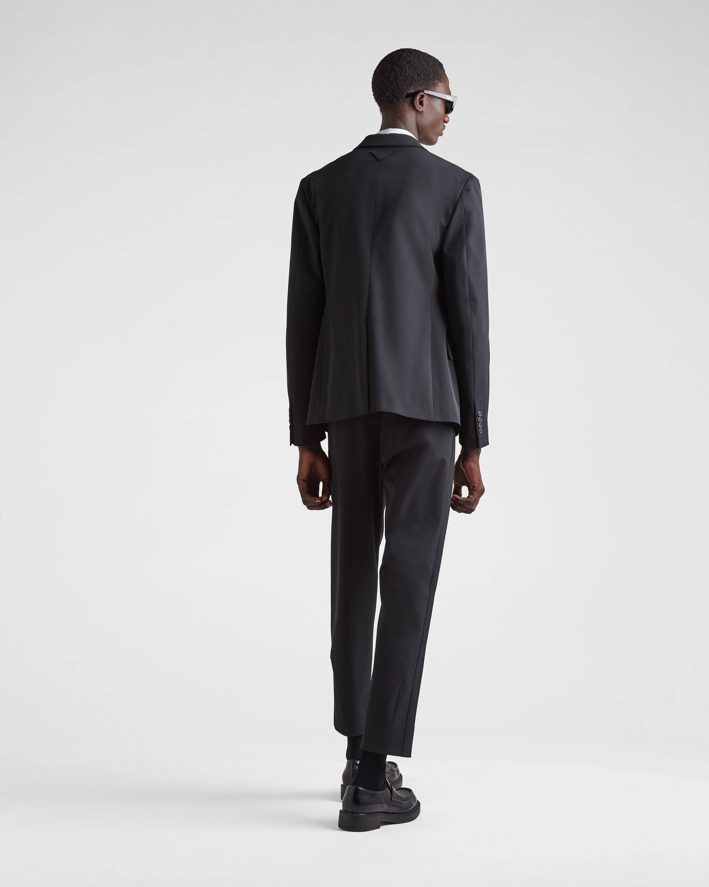 Prada Stretch Technical Fabric Pants In Black