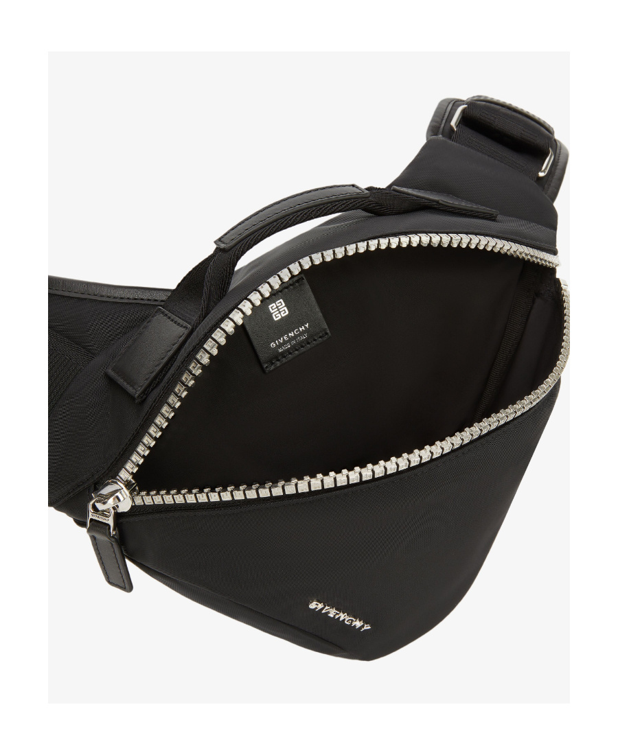 Givenchy Small Logo-print Triangle Bag In Black