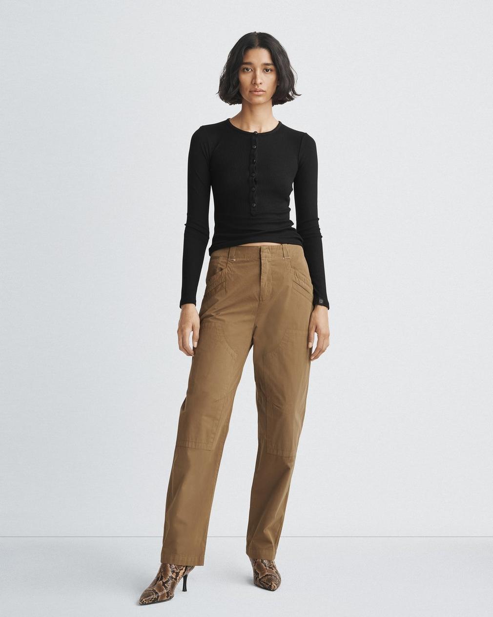 Shop Rag & Bone Malia Overalls Casual Pants In Brown