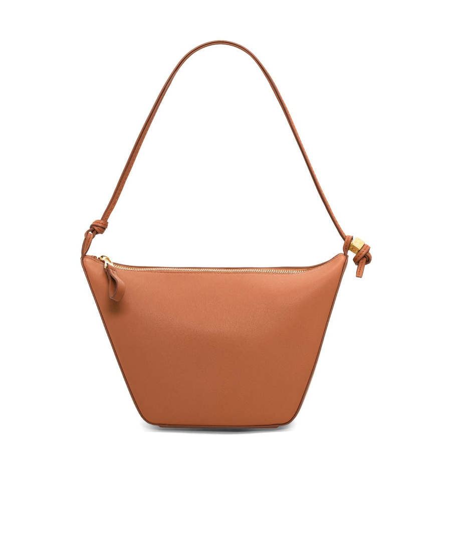 Loewe Hammock Drawstring Small Leather Shoulder Bag In Brown