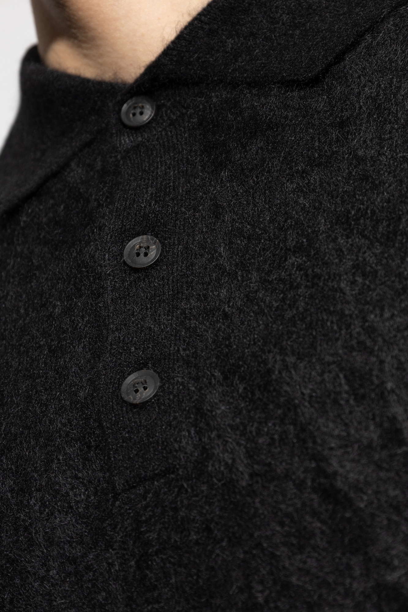 Allsaints Abel Polo Shirt In Black