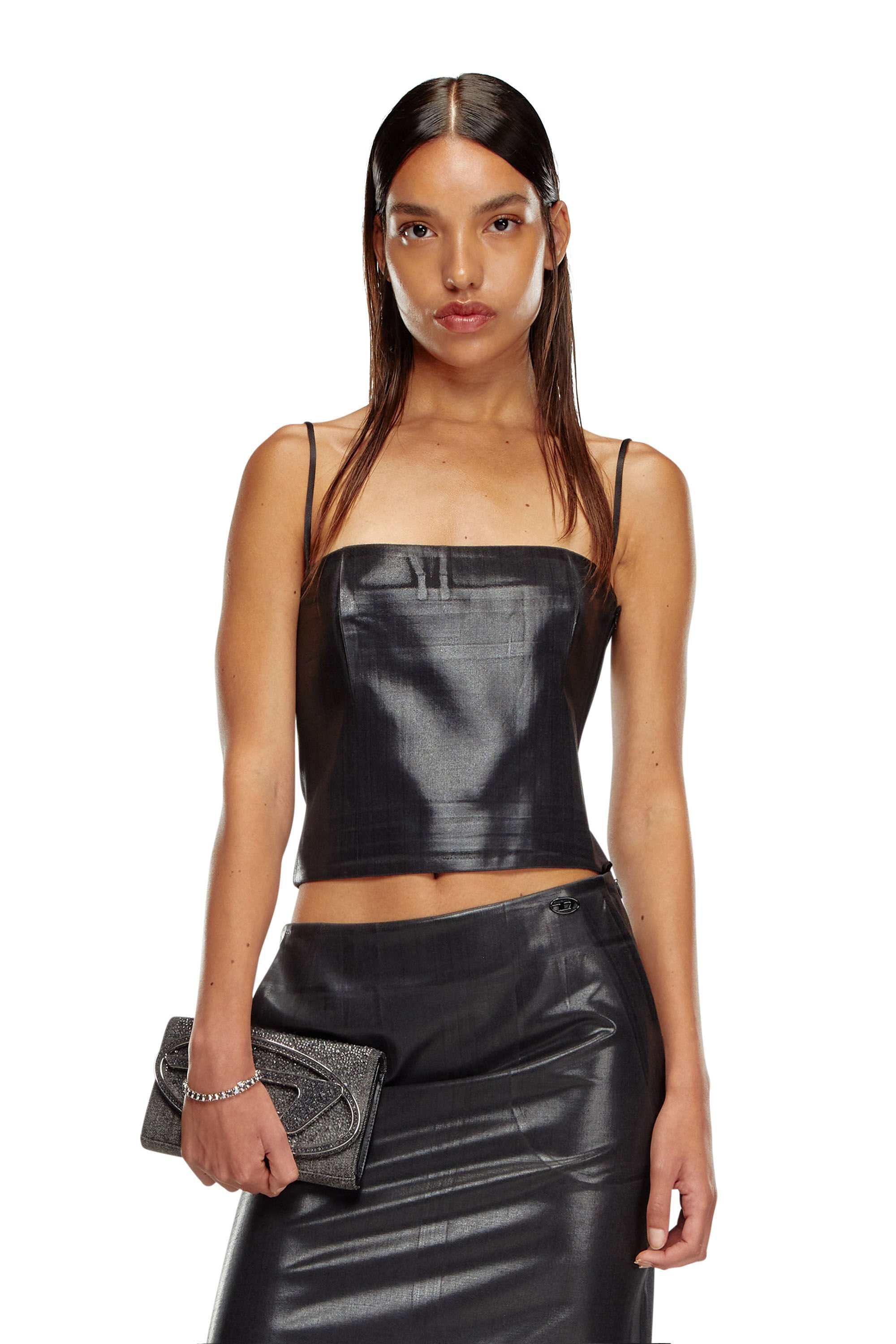 Diesel T-reasure Logo-plaque Tank Top In Black