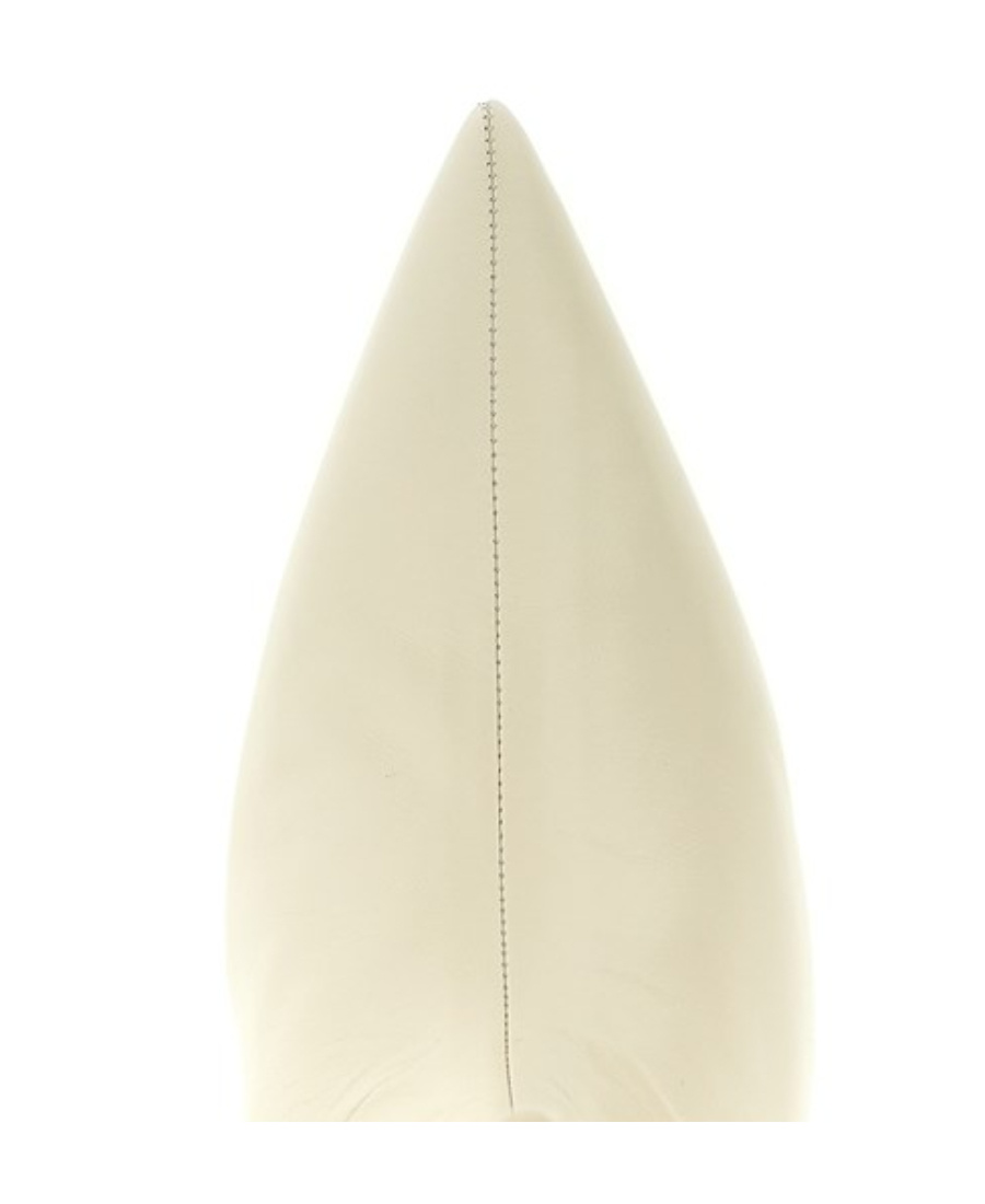 Jil Sander 30mm Leather Ankle Boots In Nude