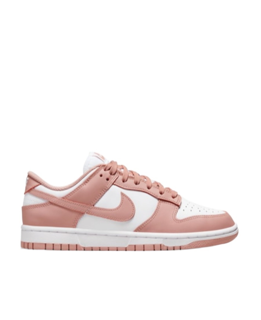 Nike Dunk Low Sneakers In Orange Suede And Leather In Neutral