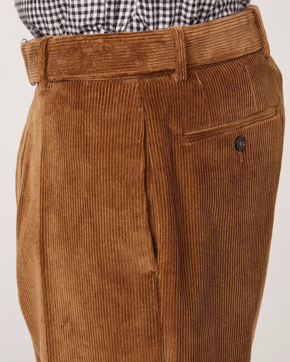 Shop Officine Generale Belt-loop Casual Pants In Brown