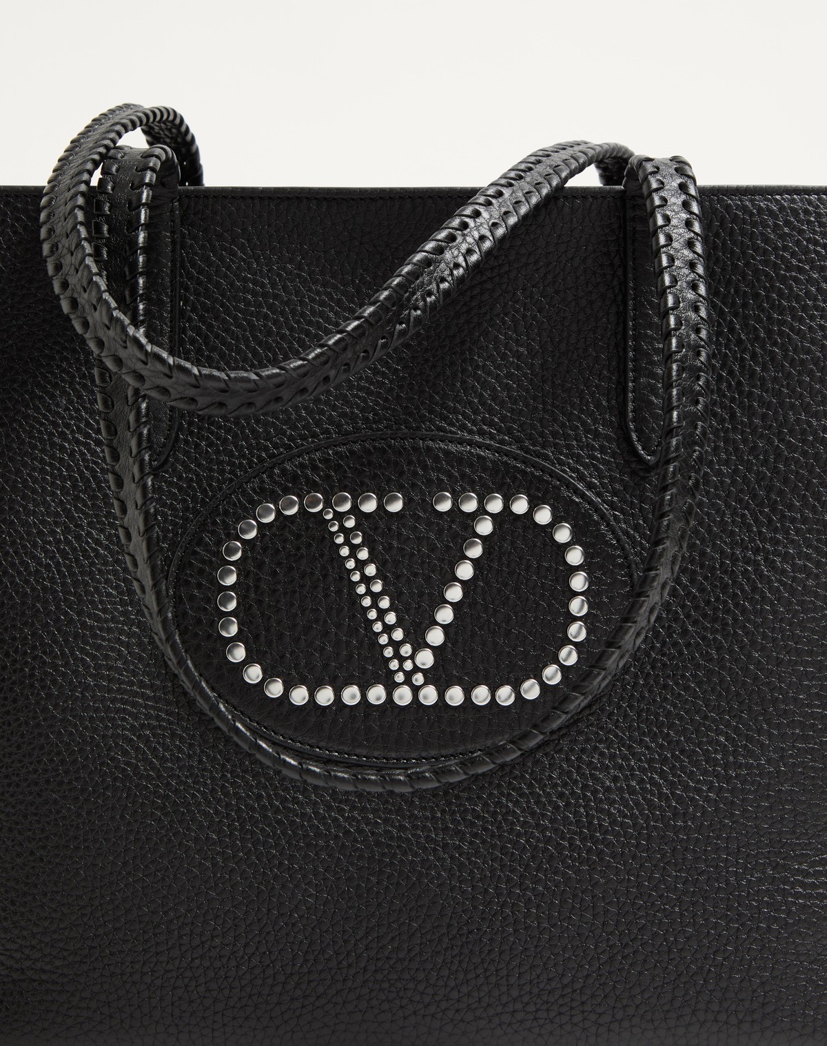 Valentino Leather Avec Toi East-west Tote Bag In Nero