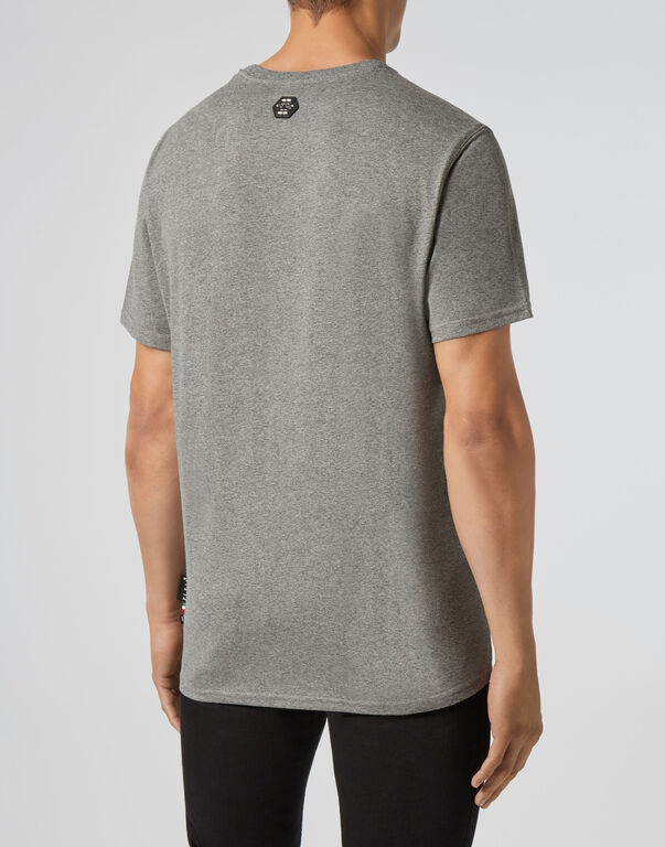 Philipp Plein T-shirt Round Neck Ss Pp1978 In Gray