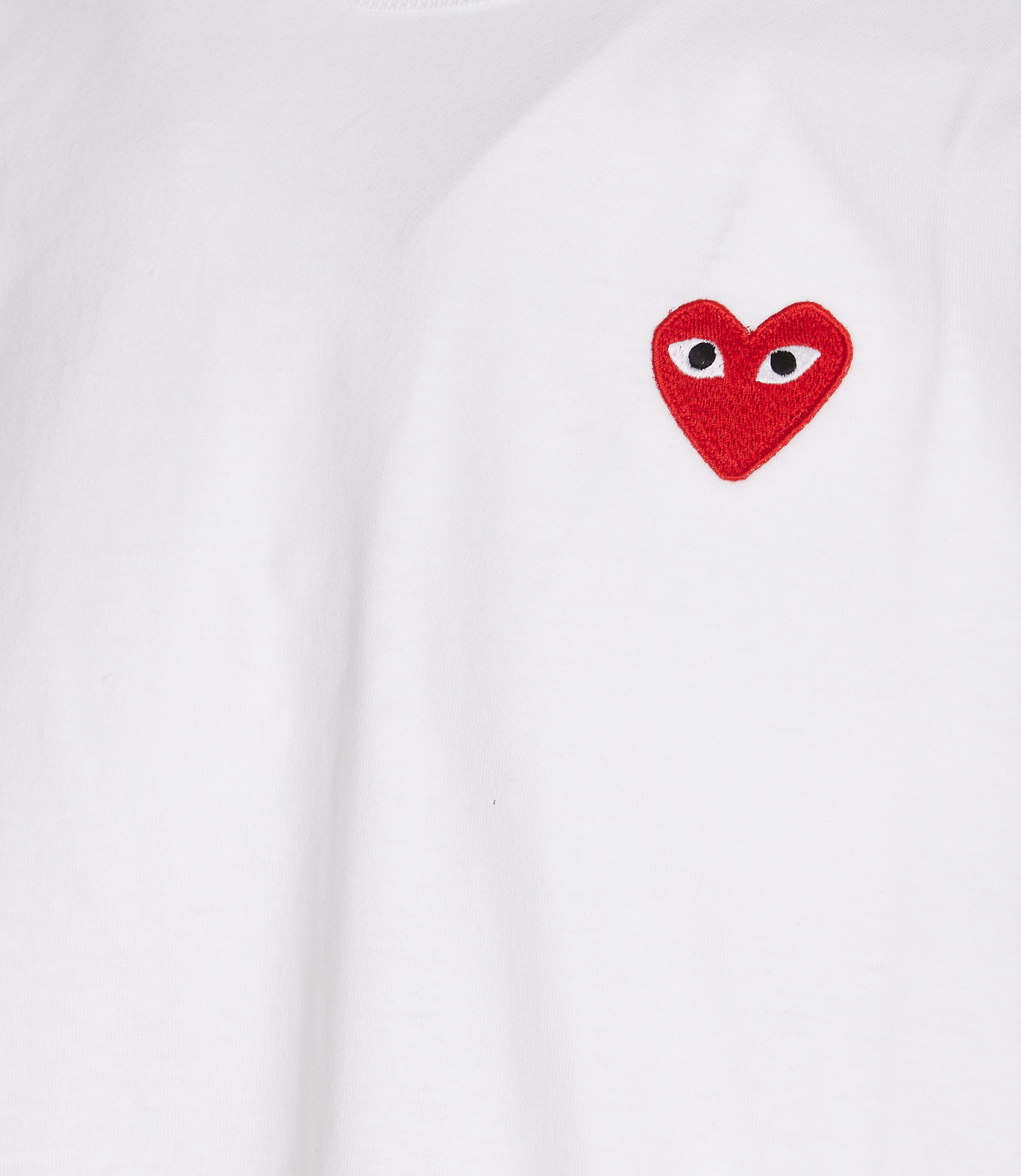 Comme Des Garçons Play Comme Des Garcons Play Heart Printed Crewneck T In White