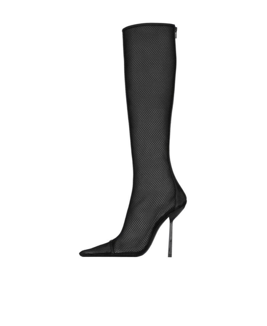 Saint Laurent Oxalis Leather Boots In Black