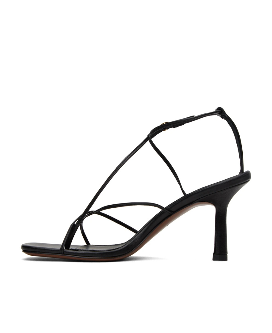Neous Alphard Pin Buckle High-heeled Sandals In Black
