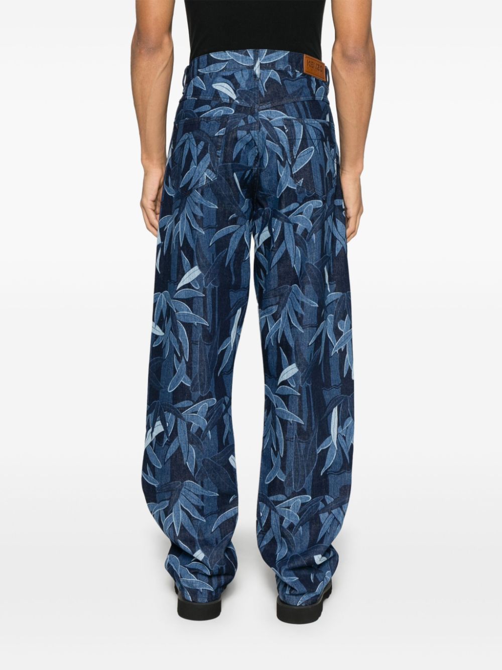 Kenzo Hawaiian Jeans In Blue