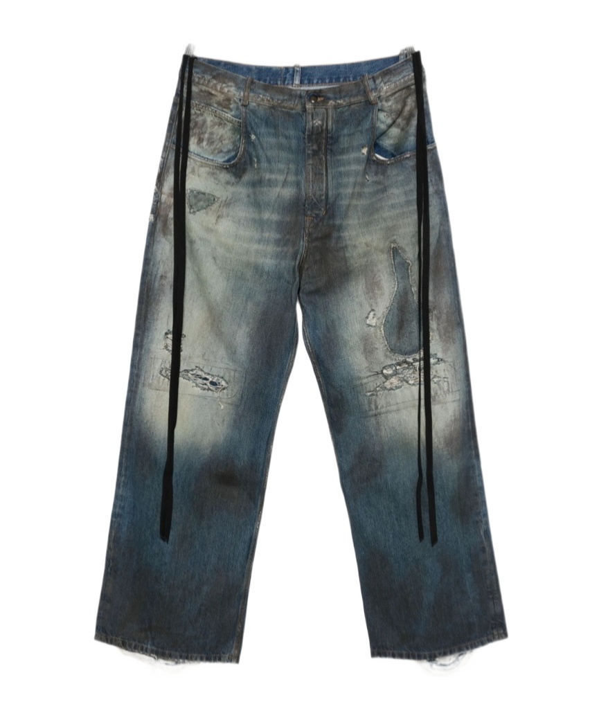 Ann Demeulemeester Belt Loop Jeans In Gray