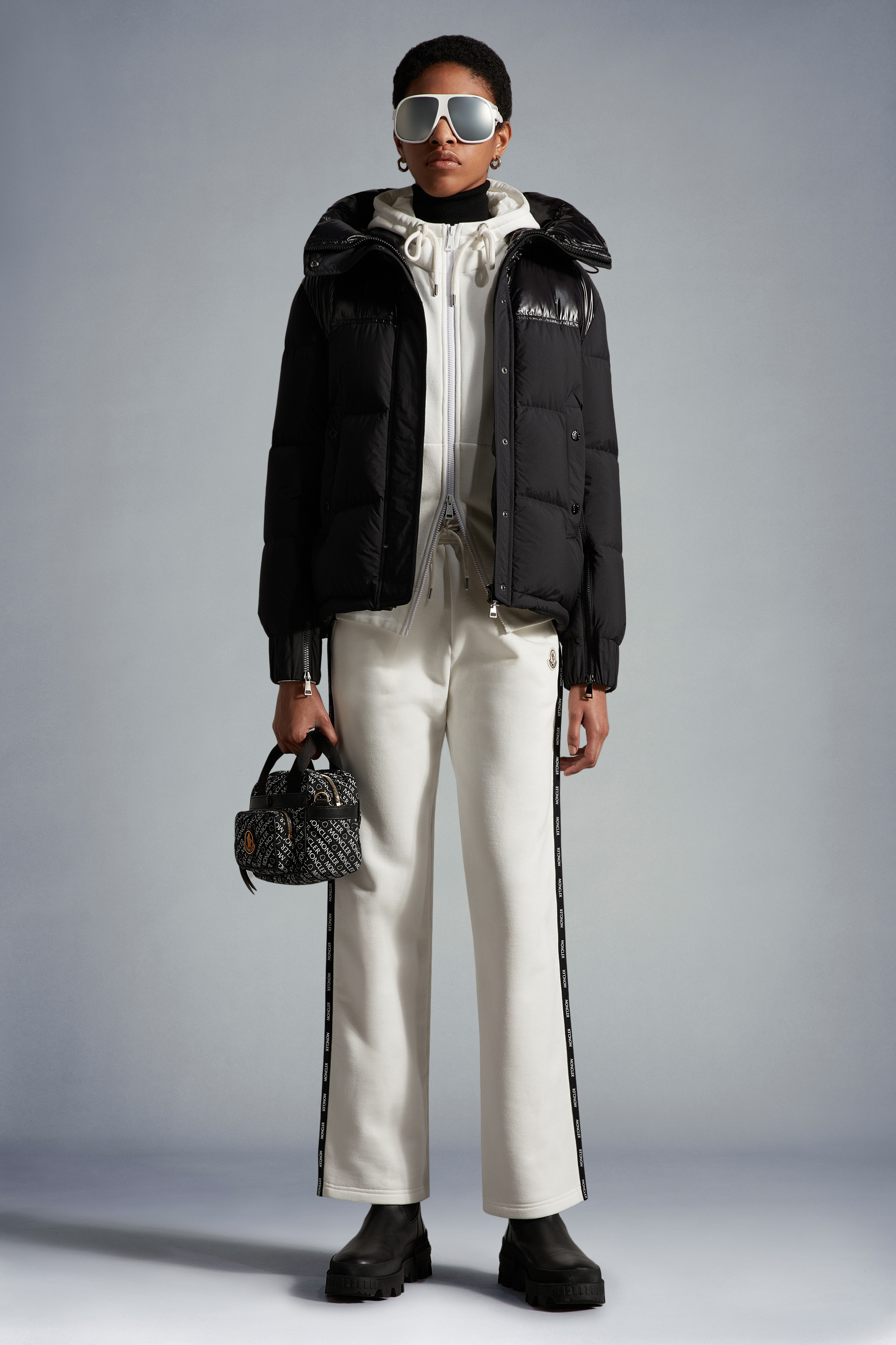 MONCLER LOGO-TAPE TRACK PANTS 