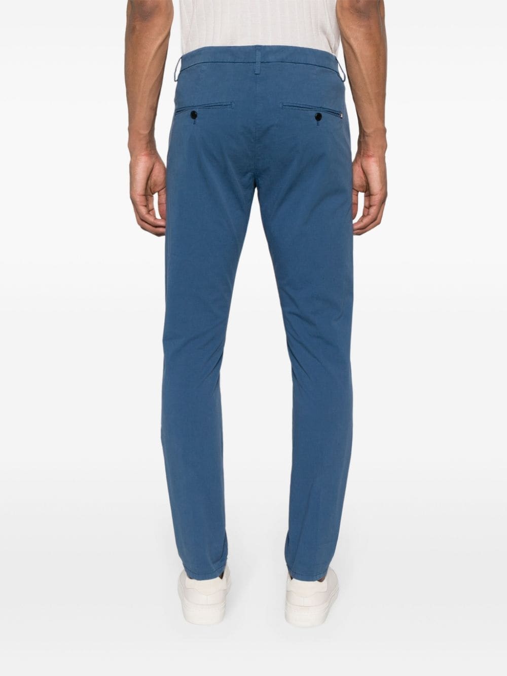 Dondup Tailored Trousers With Pockets And Loops In Blue