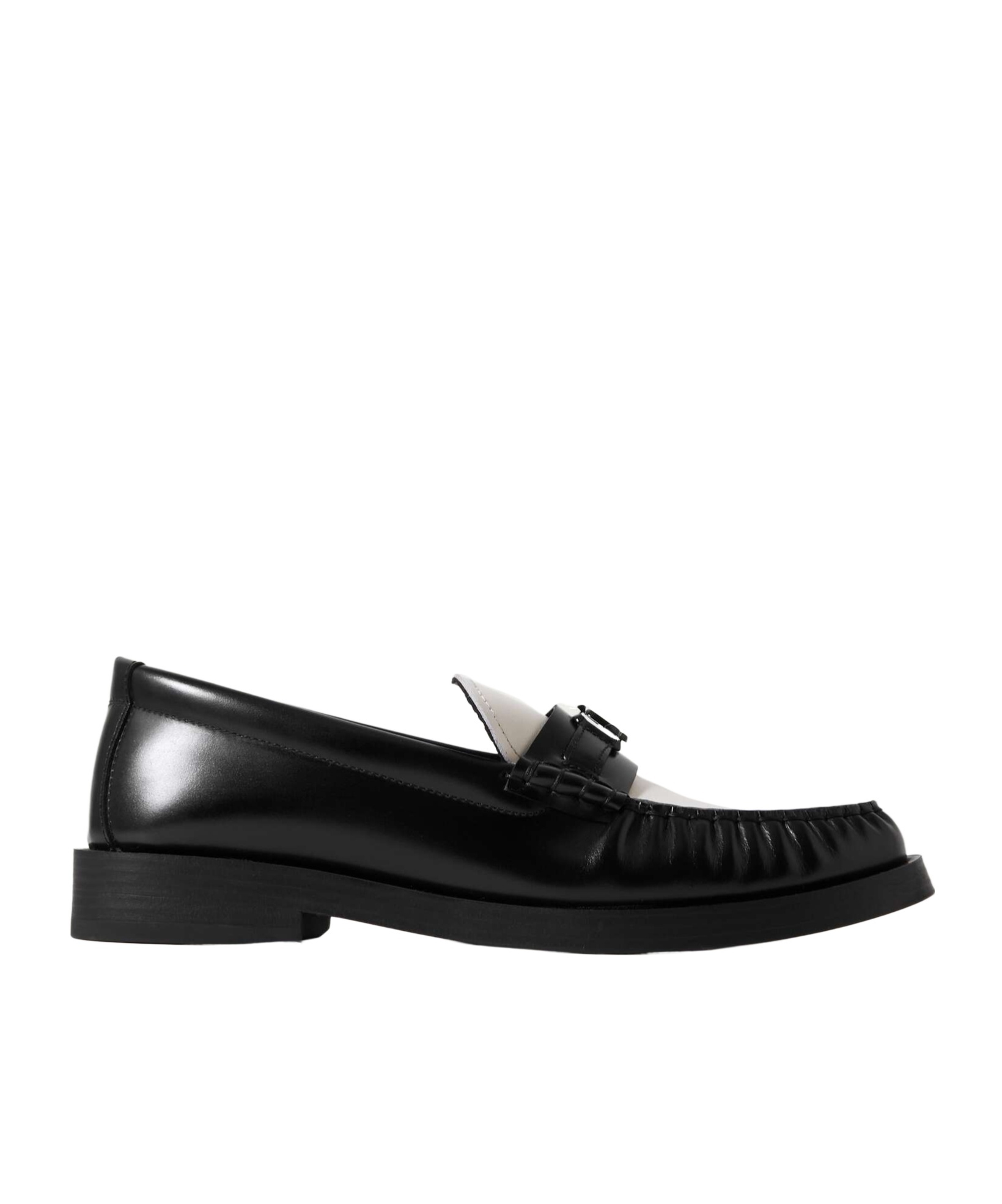 Jimmy Choo Mocassini Addie In Pelle Bicolor Donna In Black