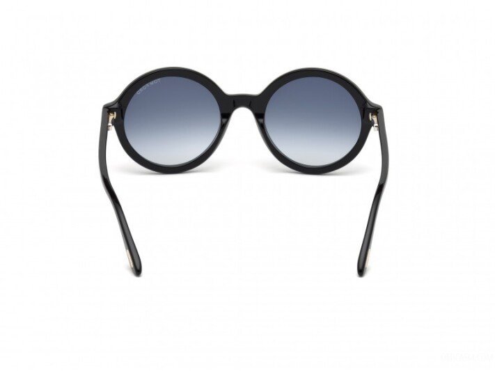 Tom Ford Round Frame Plain Mirror In Gray