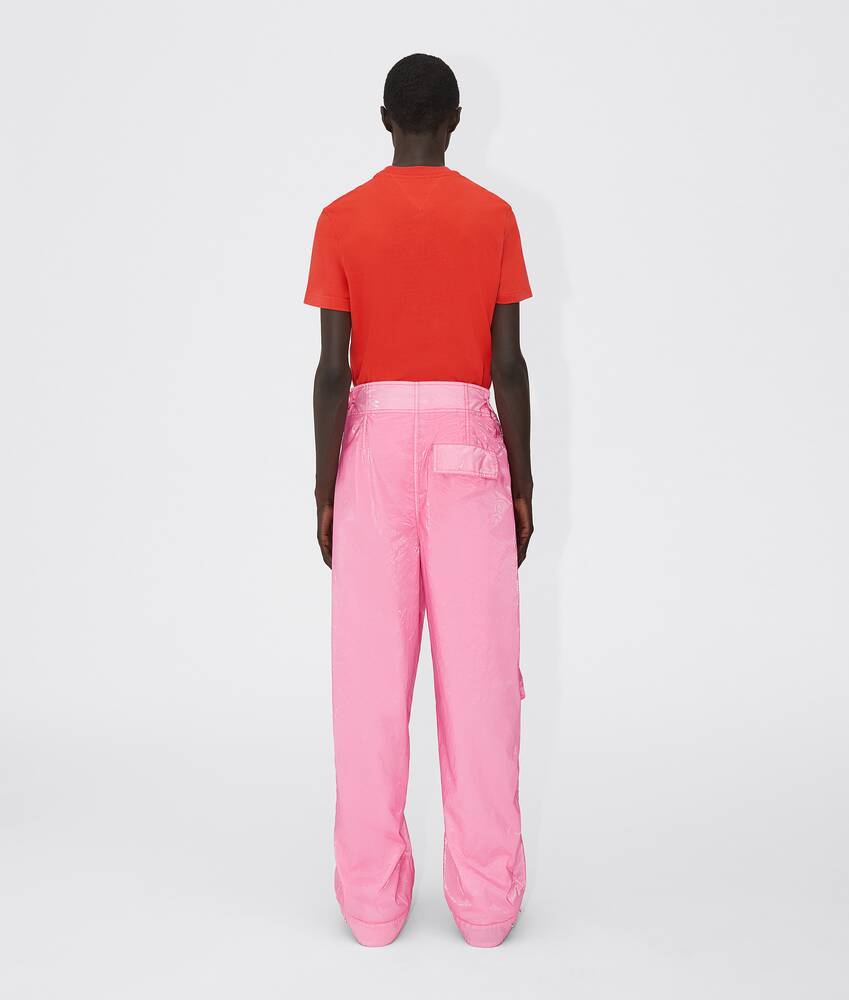 Bottega Veneta Logo Button Open And Close Casual Pants In Pink