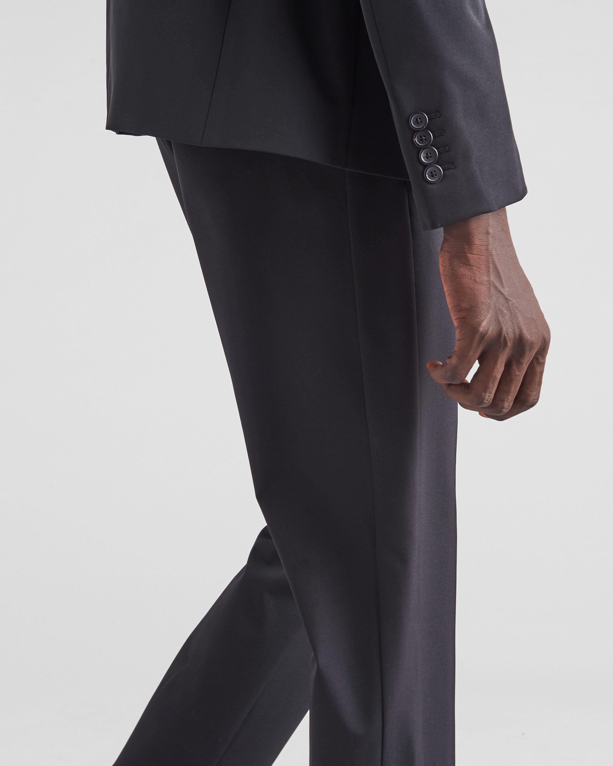 Prada Stretch Technical Fabric Pants In Black
