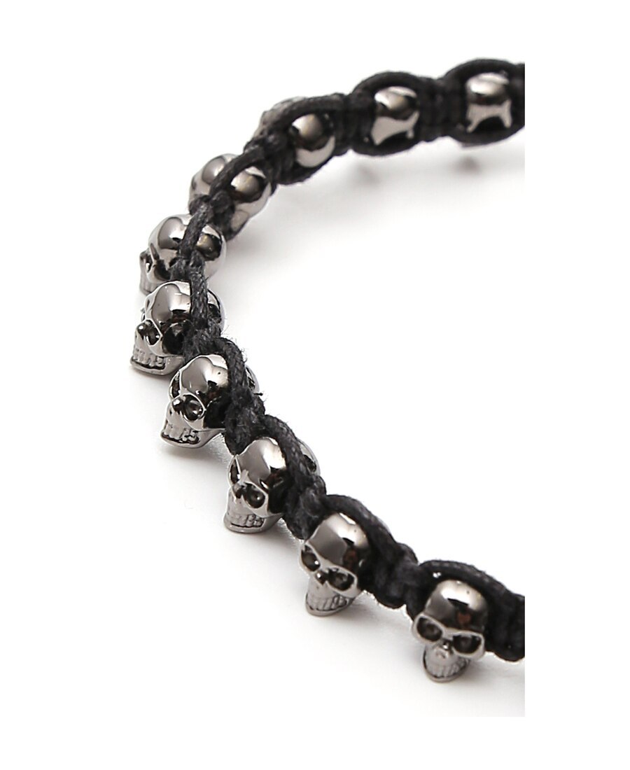 Alexander Mcqueen Skulls Bracelet In Black