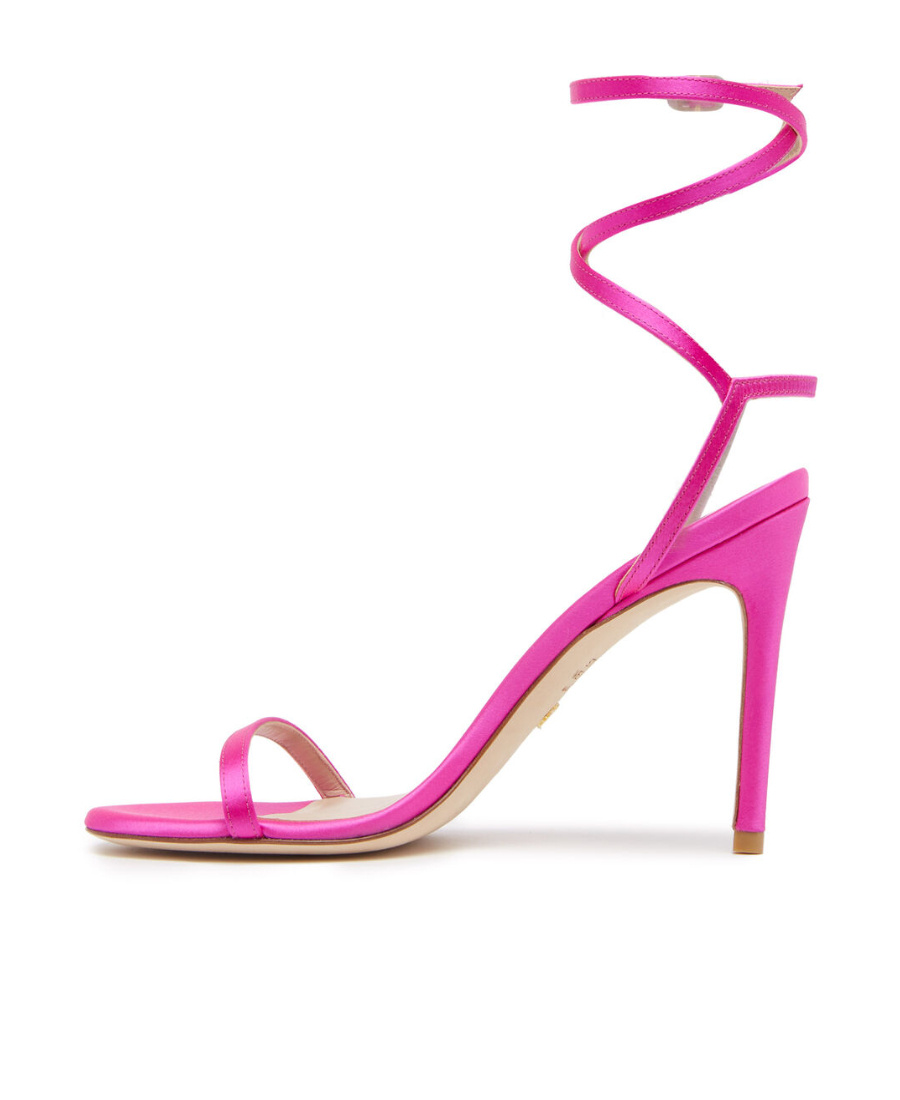 Stuart Weitzman High Heel Sandals With Strappy Ankle Strap In Pink