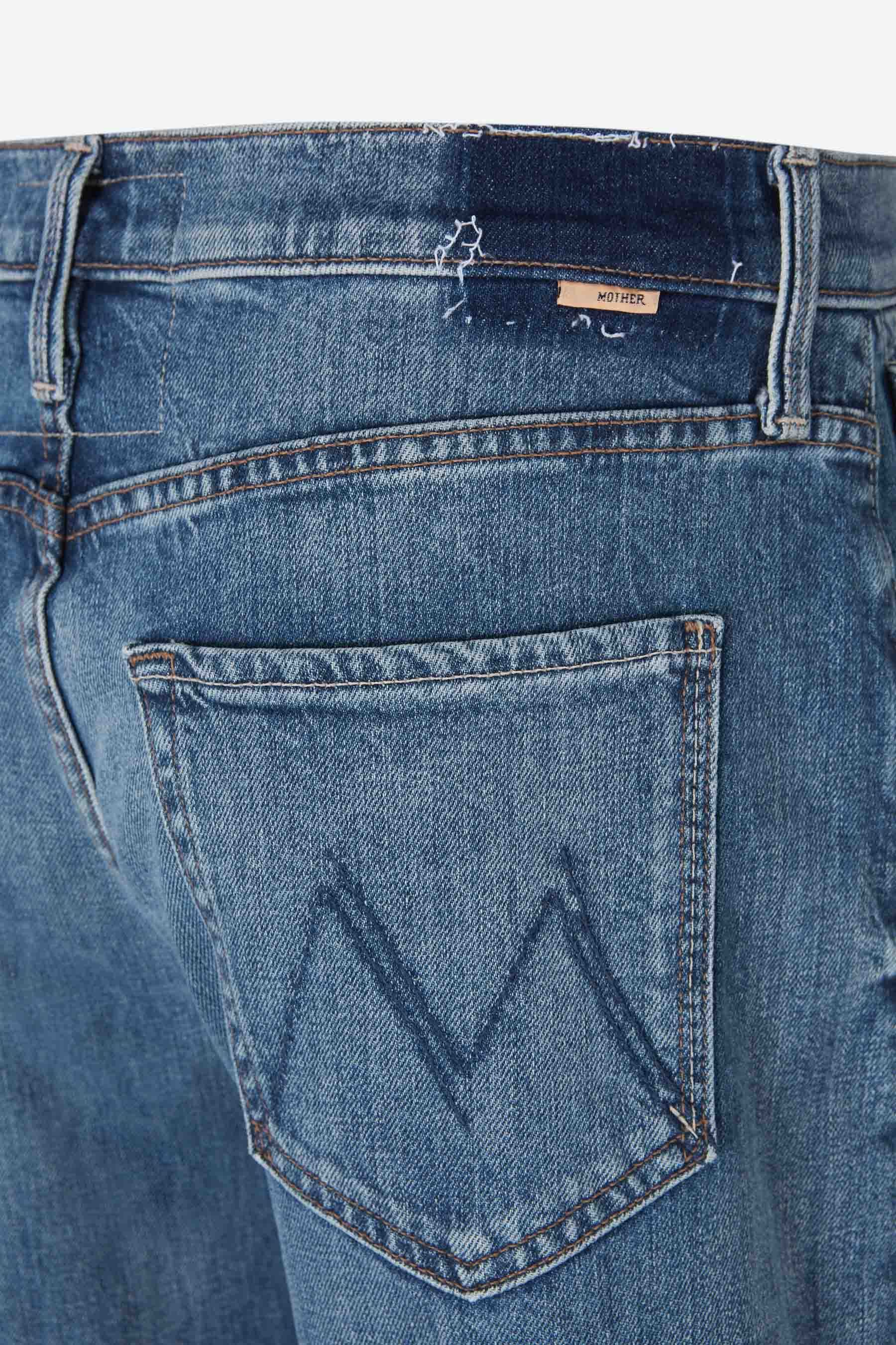Mother Blue The Mid Rise Maven Sneaker Jeans In Blue