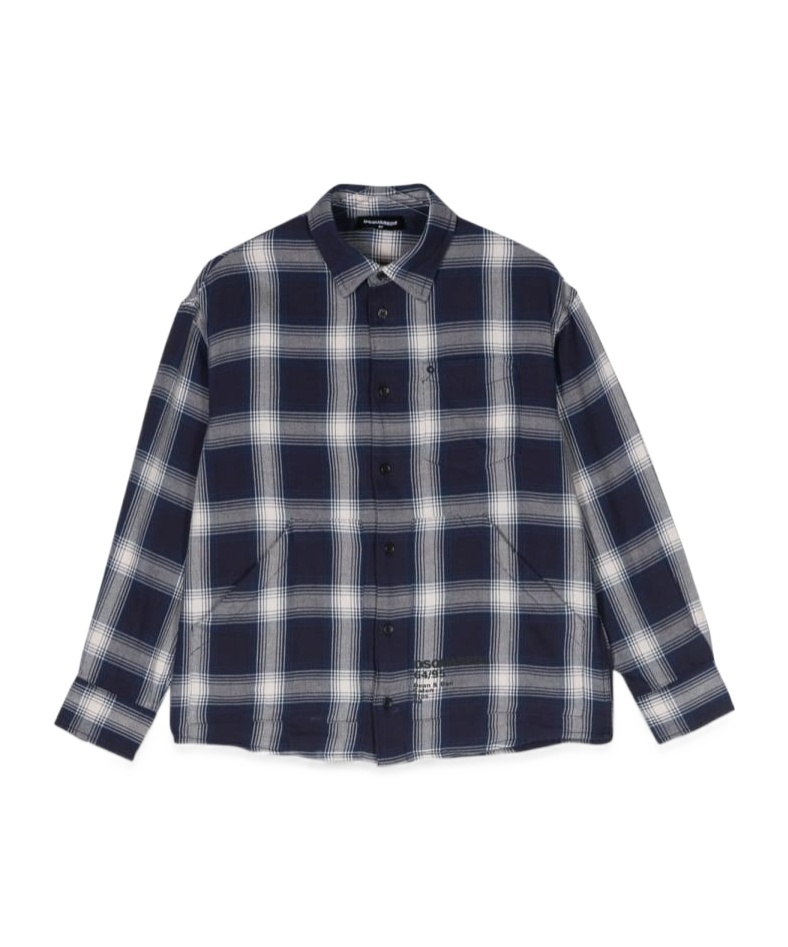Dsquared2 Kids Checked Long-sleeved Shirt In Black
