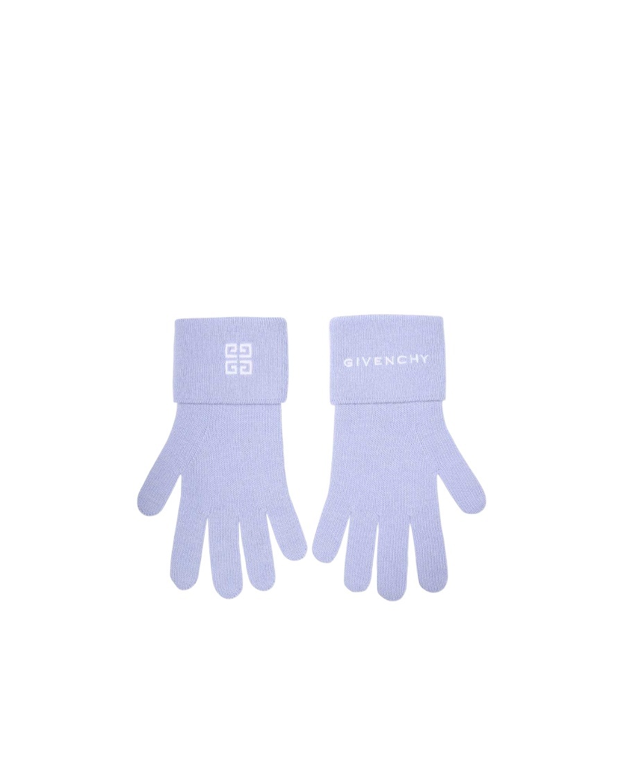 Givenchy Pattern Gloves In Purple