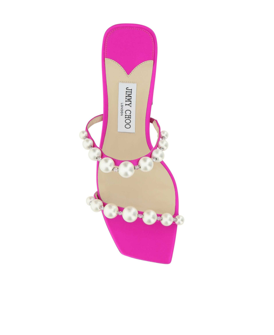 Jimmy Choo Amara Satin 85mm Sandals In Pink