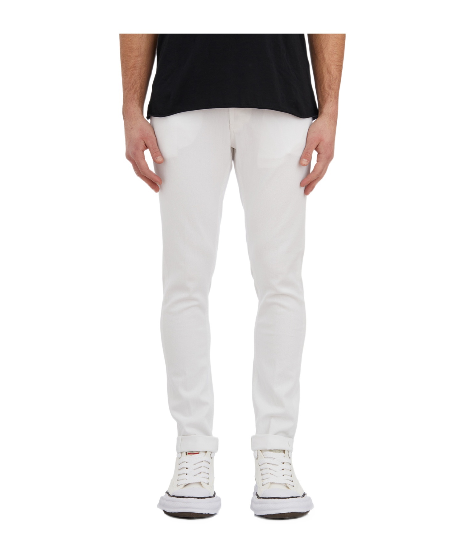 Dondup Belt-loop Casual Pants In White