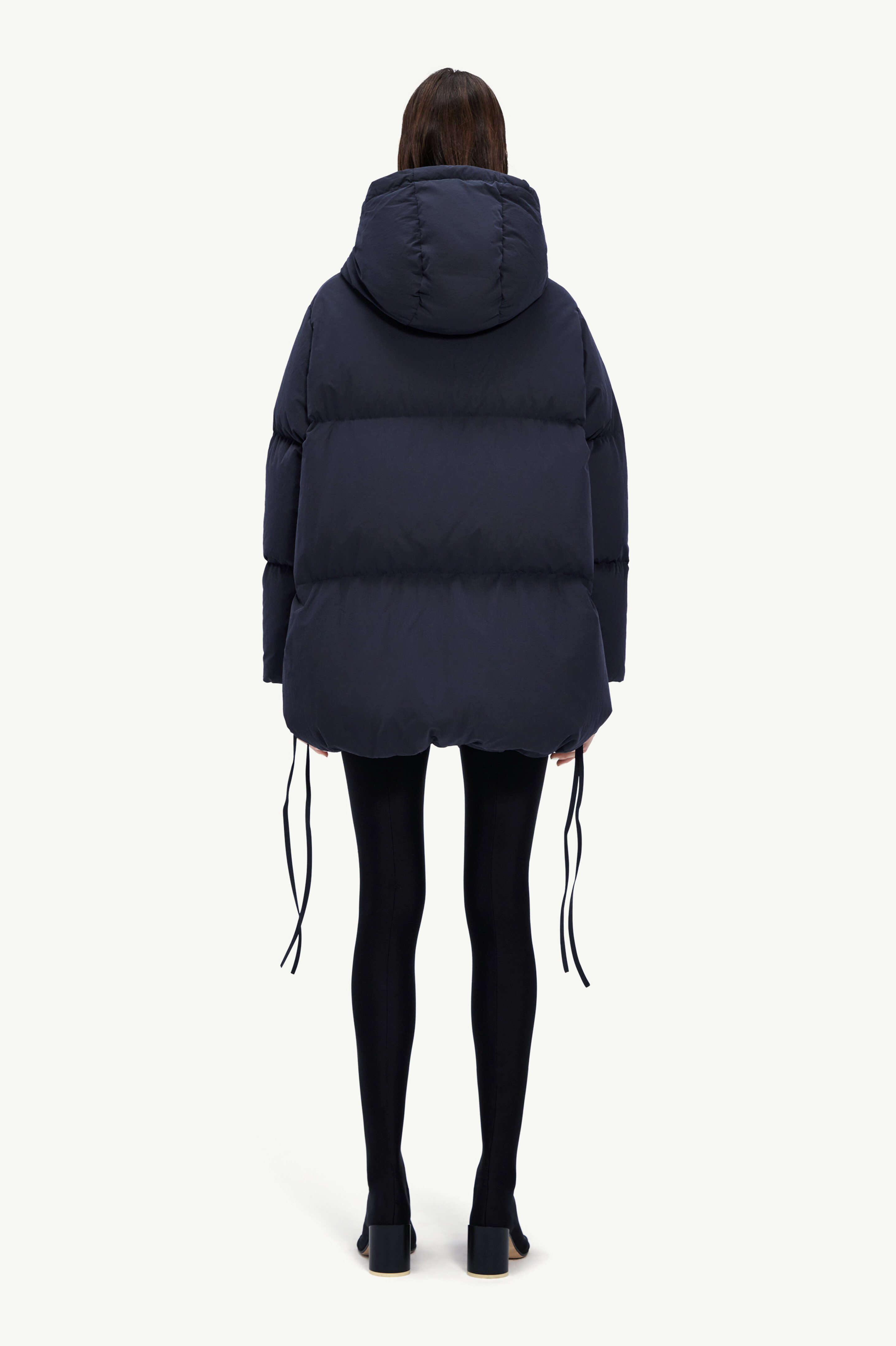 Mm6 Maison Margiela Zip-up Hooded Padded Down Jacket In Black