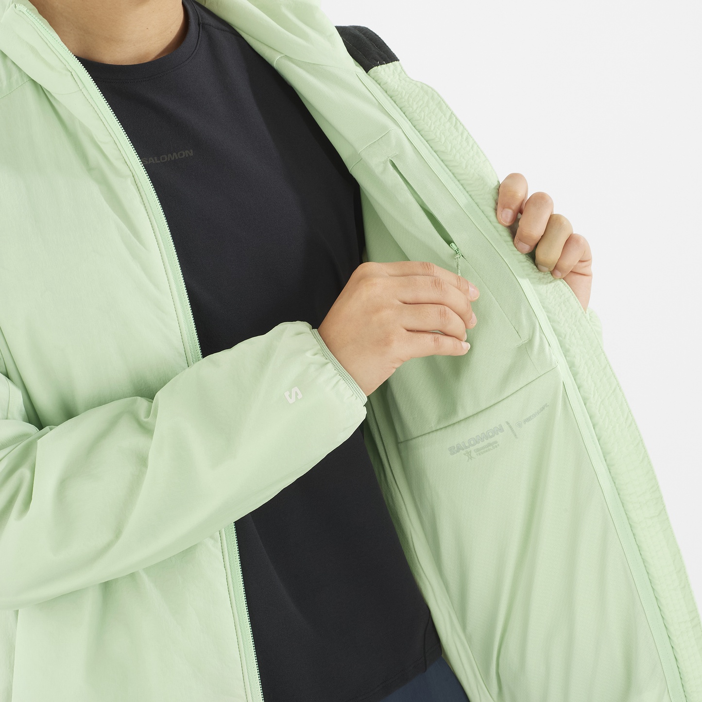 Salomon Mountain Flex Zip-up Jacket In Green