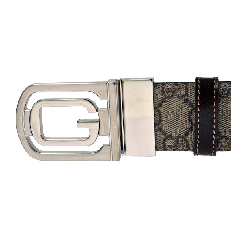 Gucci Classical Printed Double-sided Belt In Black