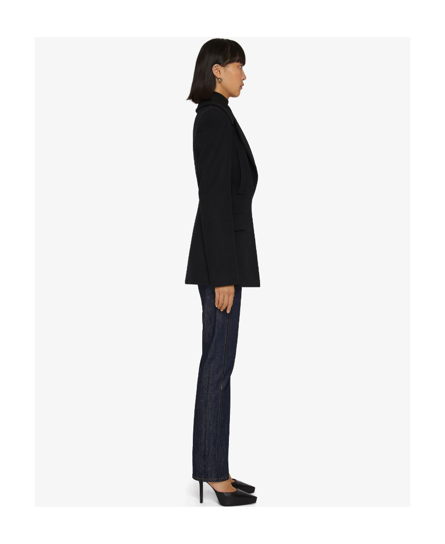 Givenchy Double-breasted Wool Blazer In Black